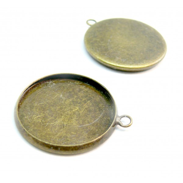 BN1123302 PAX 10 supports de pendentif attache ronde 10mm Laiton couleur Bronze - Photo n°1