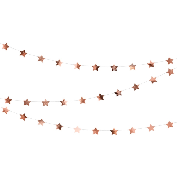 Guirlande étoiles rose gold - Photo n°1
