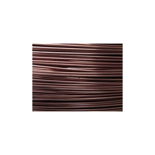 2 Mètres fil aluminium chocolat Mat 1mm - Photo n°1