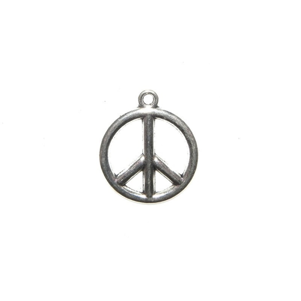 5 x Breloque Symbole Peace 27mm - Photo n°1