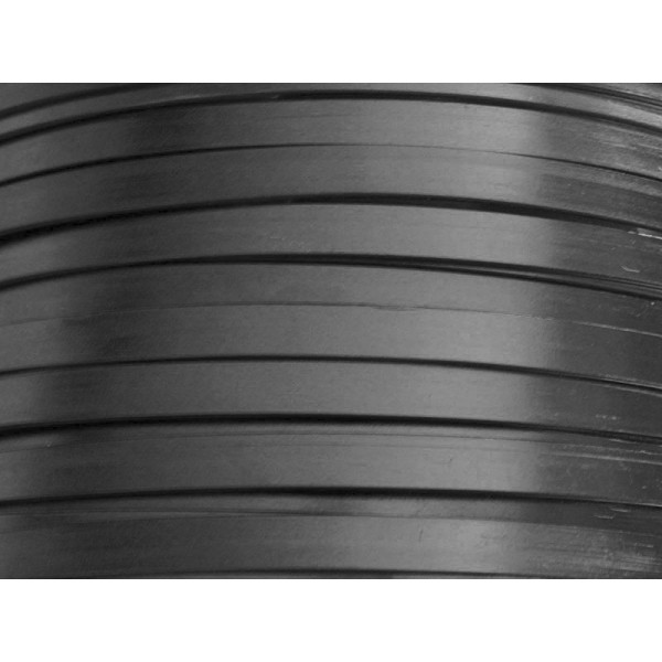 1 Mètre fil aluminium plat noir 5mm Oasis ® - Photo n°1