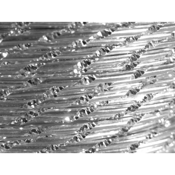 5 Mètres fil aluminium ciselé argent 2mm Oasis ® - Photo n°1