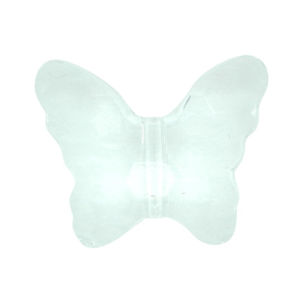 10 x Perle Papillon Transparent 22mm - Photo n°1