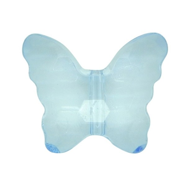 10 x Perle Papillon Bleu Clair 22mm - Photo n°1