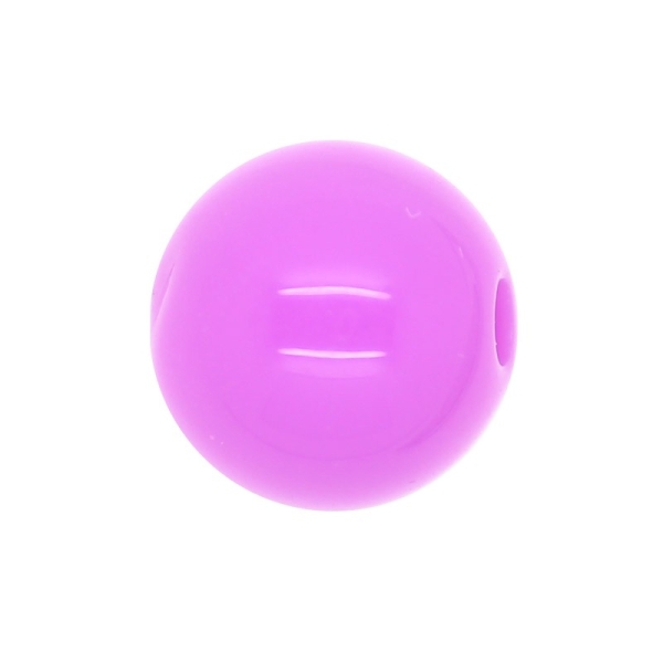 20 x Perle Ronde 12mm Violet Opaque - Photo n°1