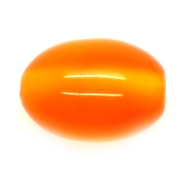 10 x Perle Résine Ovale 9mm Orange - Photo n°1