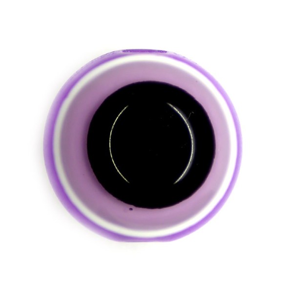 10 x Perle Résine Ronde Ovale Rayée 12mm Violet - Photo n°1