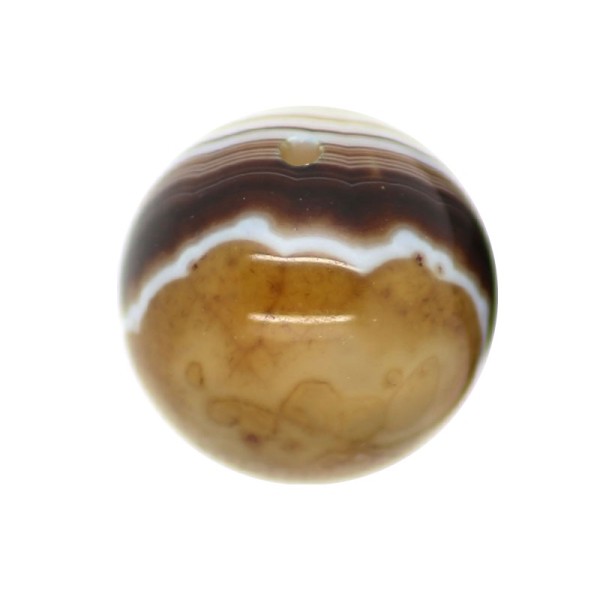 2 x Perle Agate de Madagascar 14mm - Grade A - Photo n°1