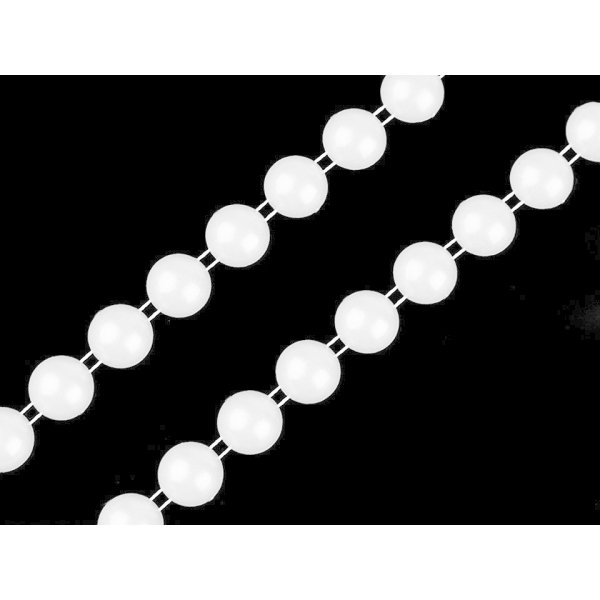 19m Blanc Perle de Noël de Perles de Garniture / Guirlande - Demi-perle de Ø10mm, Décor à la Maison, - Photo n°2