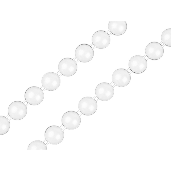 19m Blanc Perle de Noël de Perles de Garniture / Guirlande - Demi-perle de Ø10mm, Décor à la Maison, - Photo n°1