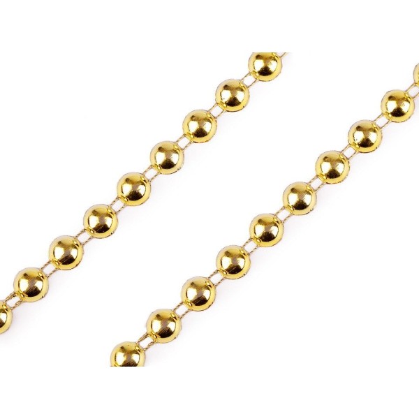 25m 3 d'Or de la Lumière de Noël de Perles de Garniture / Guirlande - Demi-perle de 8mm, Décor à la - Photo n°2