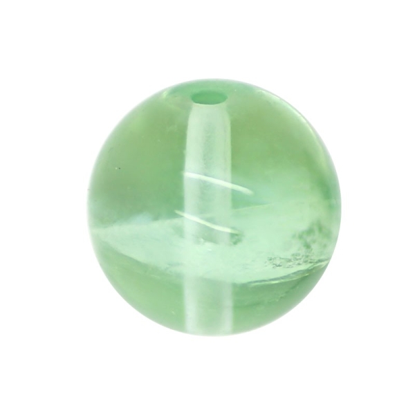 2 x Perle Fluorite Verte 10mm - Grade B - Photo n°1