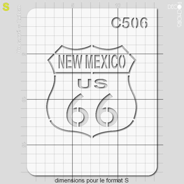 Pochoir route 66 Nouveau Mexique - Photo n°3