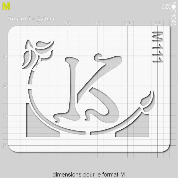 Pochoirs lettrine et monogramme art nouveau : K - Photo n°4