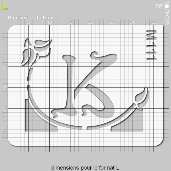 Pochoirs lettrine et monogramme art nouveau : K - Photo n°5