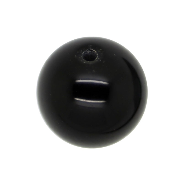 20 x Perle Obsidienne Noire 4mm - Grade A - Photo n°1