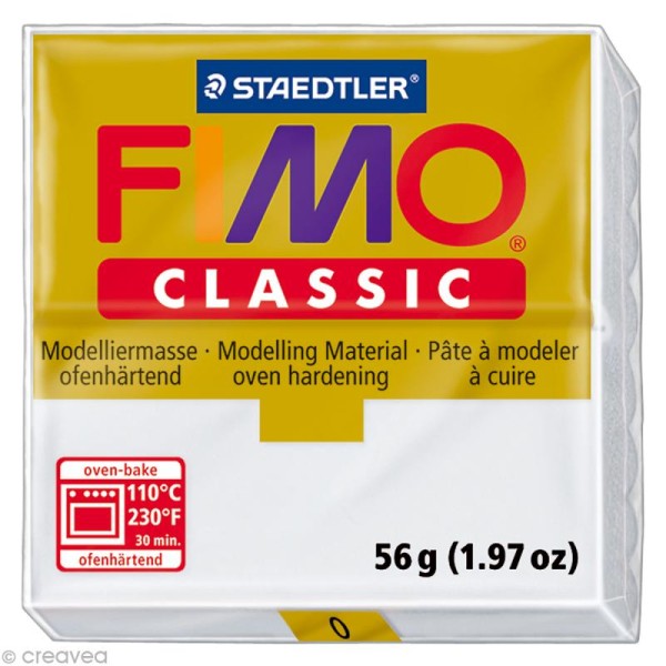 Fimo Classic Blanc 0 - 56 gr - Photo n°1