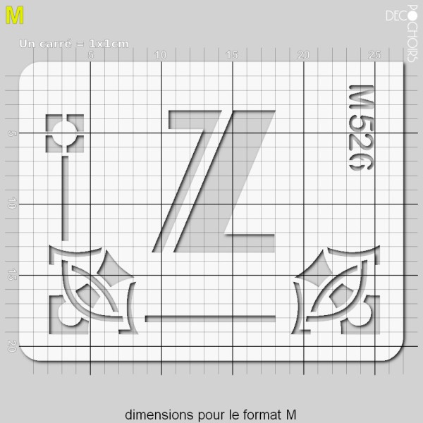 Pochoirs lettrine et monogramme art déco : Z - Photo n°4