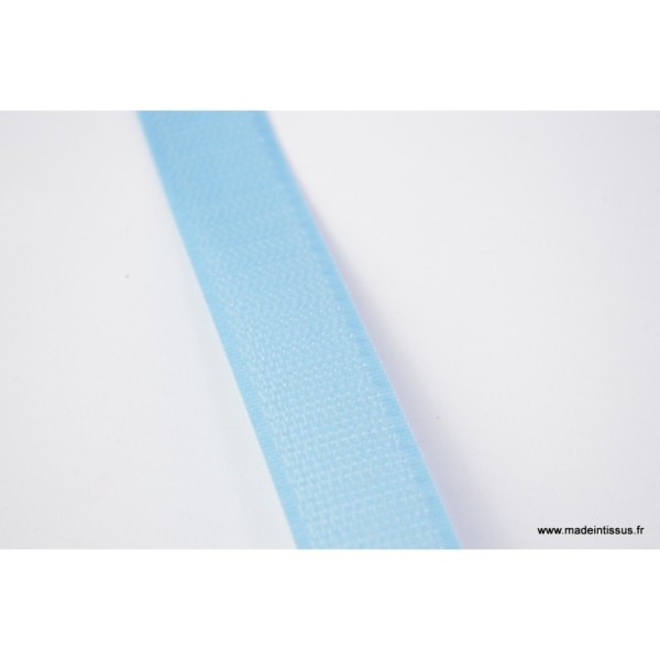 Velcro 20mm male + femelle bleu clair 0413 - Photo n°1
