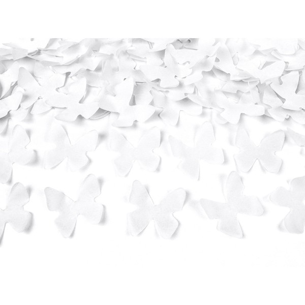 Canon à confettis papillons blanc - Photo n°1