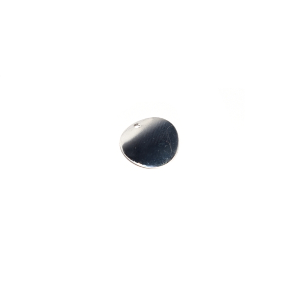 Sequin rond courbé argenté brillant 14 mm - Photo n°1