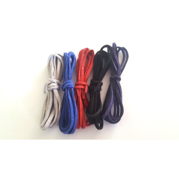 5 X 1m de suédine ( bleu, gris, rouge, noir ) - 3mm – 8 - Photo n°1