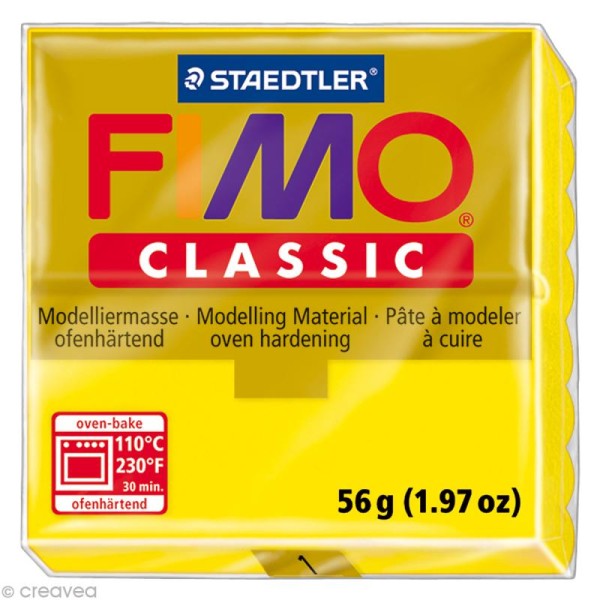 Fimo Classic Jaune 1 - 56 gr - Photo n°1