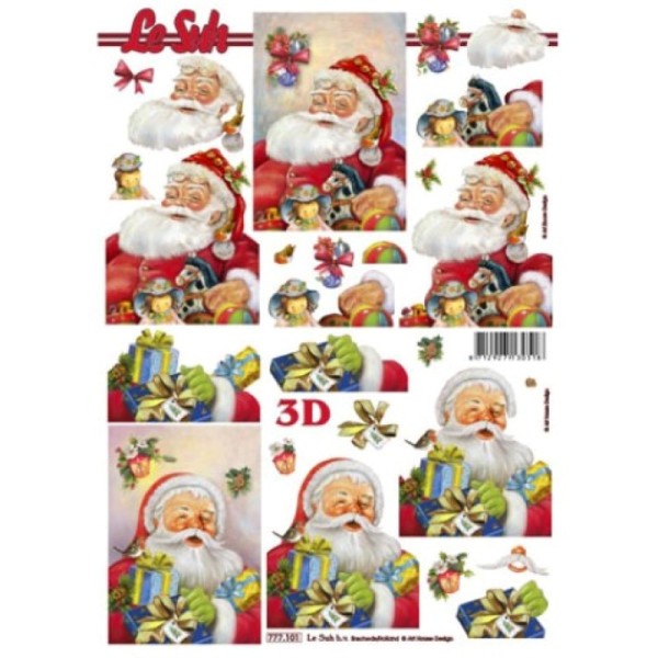 Carte 3D à découper - Père Noël et cadeaux - 777101 - Photo n°1