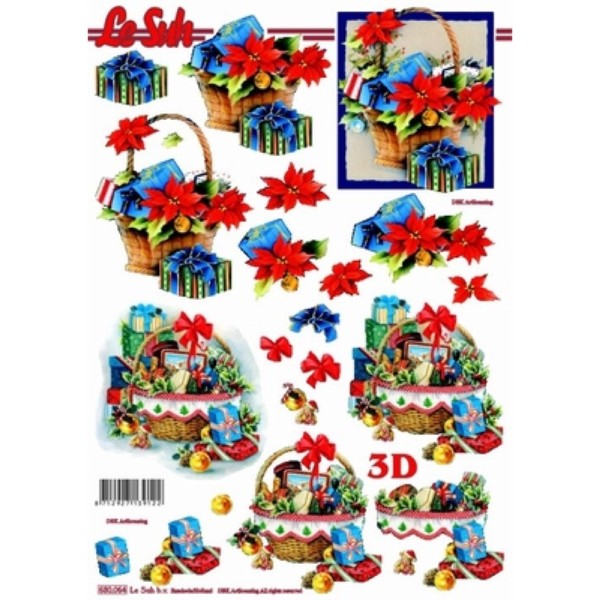 Carte 3D prédéc. - Panier de Noël - 680064 - Photo n°1