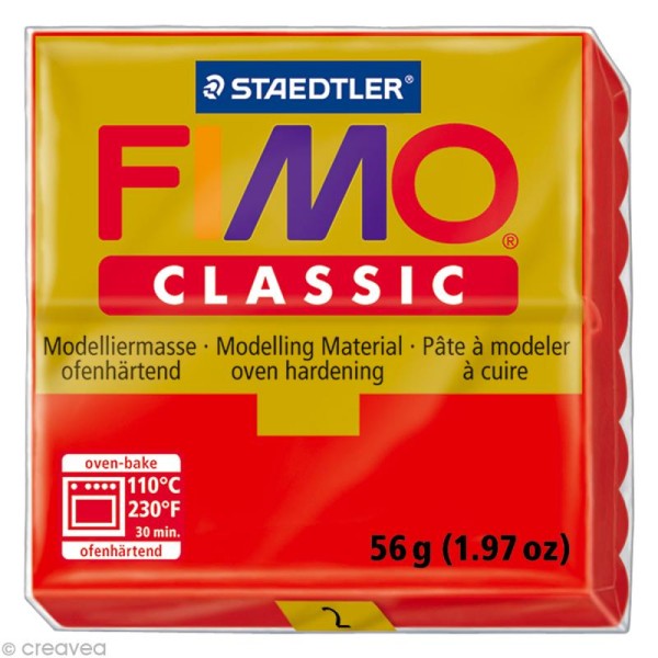 Fimo Classic Rouge 2 - 56 gr - Photo n°1