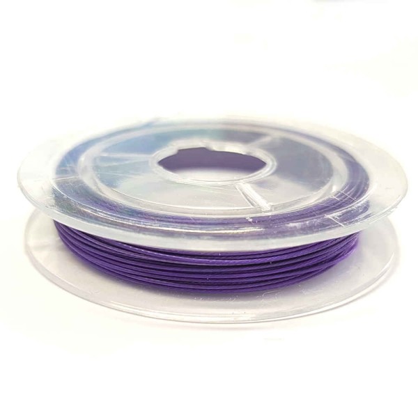Accessoires création fil câblé 0.45 mm en bobine de 10 mètres Violet - Photo n°1
