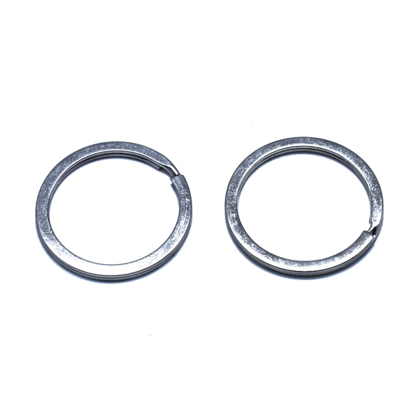 Accessoires anneaux support porte clé 25 mm gris x 5 pièces - Photo n°1