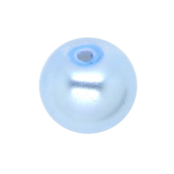 200 x Perle en Verre Nacrée 4mm Bleu Ciel - Photo n°1