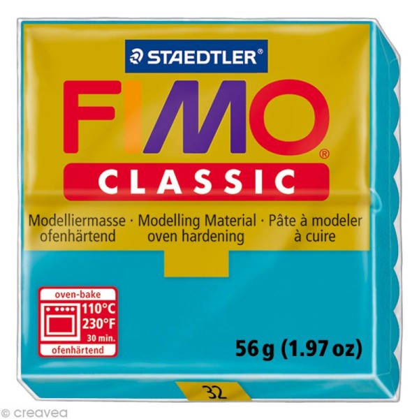 Fimo Classic Bleu turquoise 32 - 56 gr - Photo n°1