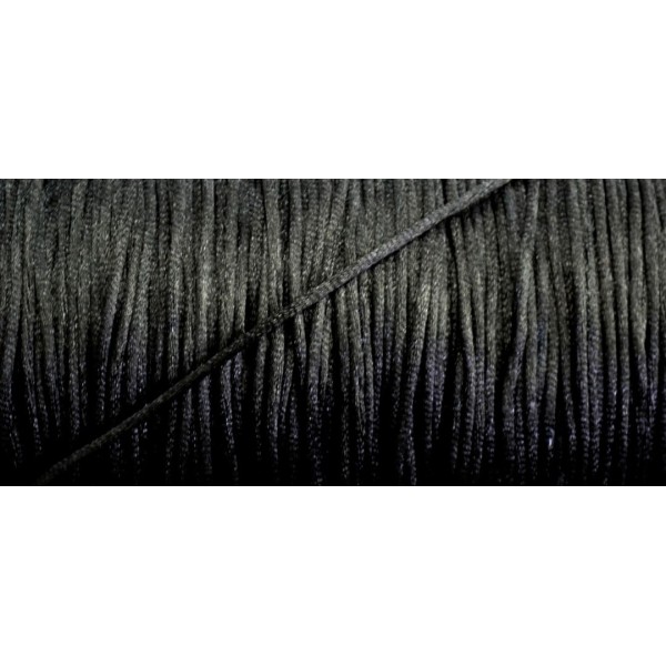 Cordon queue de rat noir 2.5mm - Photo n°1