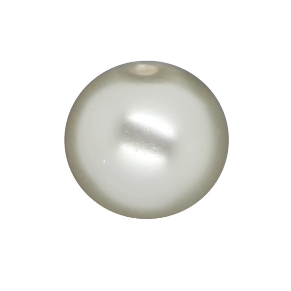 100 x Perle en Verre Nacrée 6mm Blanc - Photo n°1
