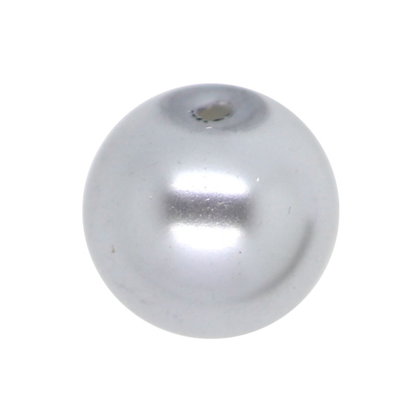 100 x Perle en Verre Nacrée 6mm Argent - Photo n°1