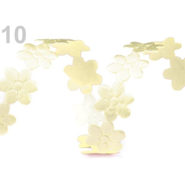 2m de Coquille de Mer Daisy Fleur en Satin Appliques Parage Largeur 20mm, Appliques - Métrage, de Ru - Photo n°1
