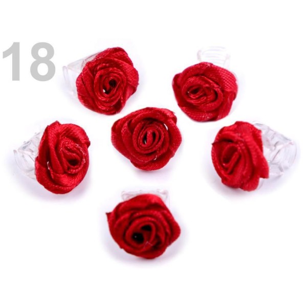 10pc (43) Rouge Foncé Mini Cheveux Pince crabe 10x13-15mm Rose Avec Elis, des Griffes, des Griffes, - Photo n°1