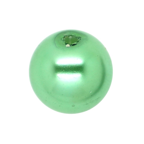 100 x Perle en Verre Nacrée 6mm Vert - Photo n°1