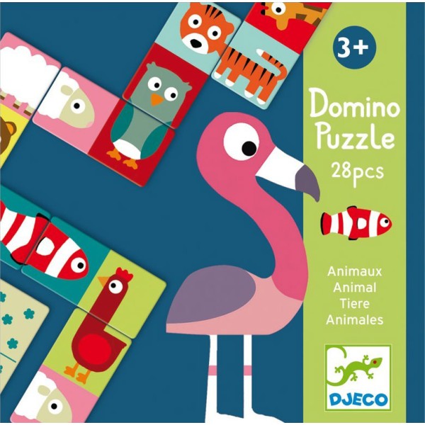 Domino Puzzle 28 pièces - Animaux - Photo n°1