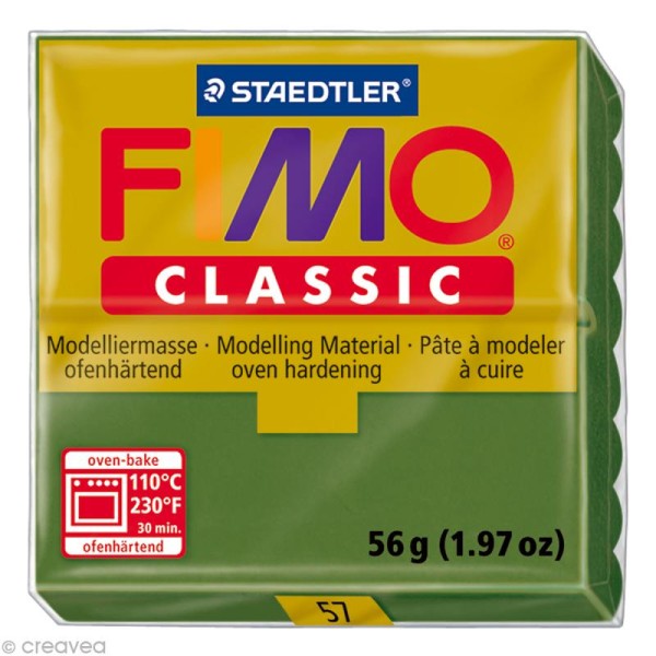 Fimo Classic Vert olive 57 - 56 gr - Photo n°1