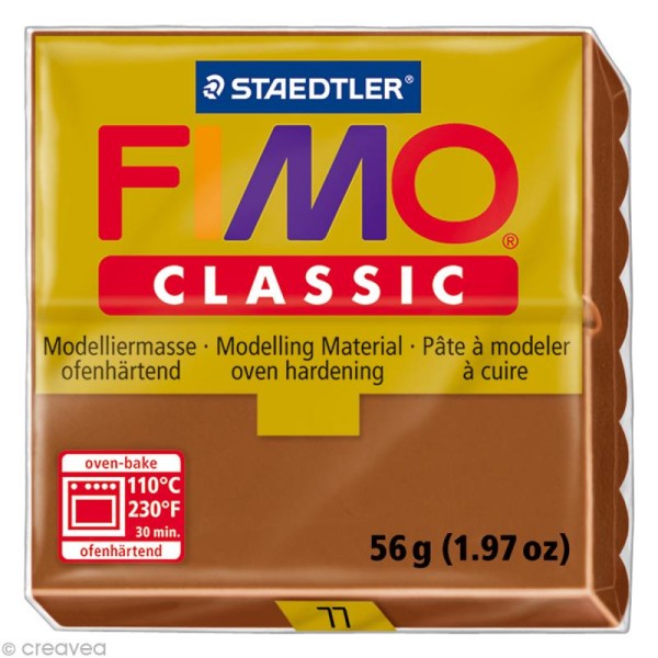 Fimo Classic Marron chocolat 77 - 56 gr - Photo n°1