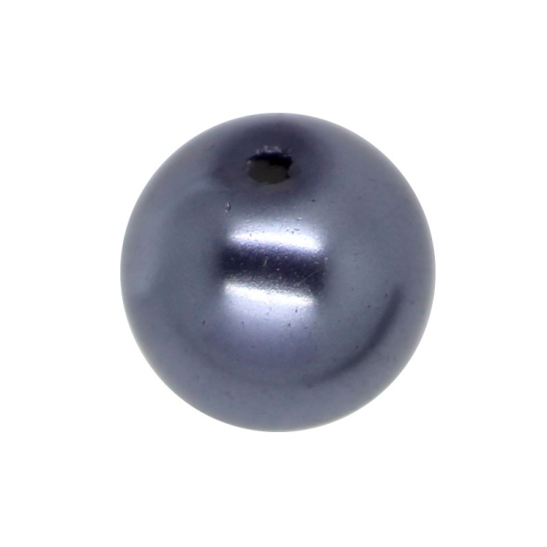 30 x Perle en Verre Nacrée 10mm Anthracite - Photo n°1