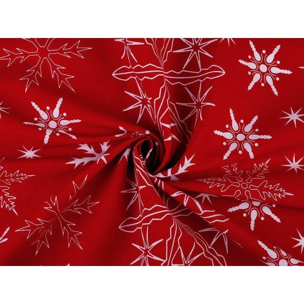 1m de Noël Rouge Flocon de neige de Noël de Tissu de Coton, Cadeaux de Noël, Vacances de Noël, Cadea - Photo n°1