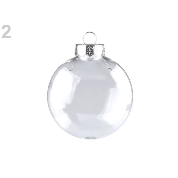 2pc 2 Transparent en Plastique à Remplir de Noël de Bricolage de l'Artisanat de la Balle à l'Ornemen - Photo n°1