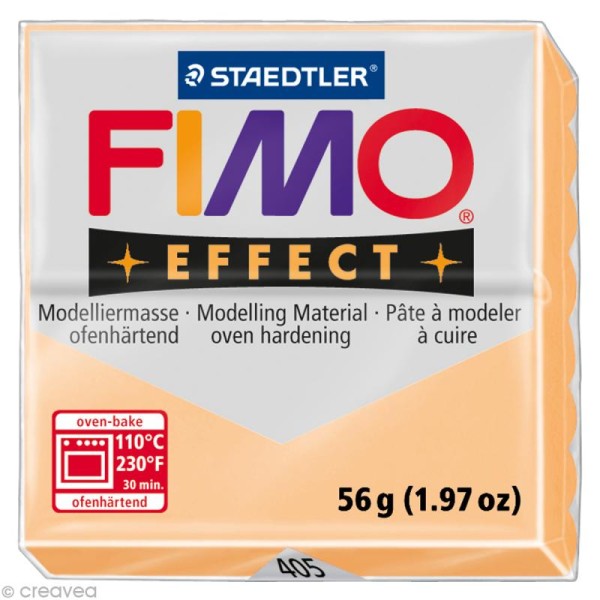 Pâte Fimo Soft - Orange pastel 405 - 56 g - Photo n°1