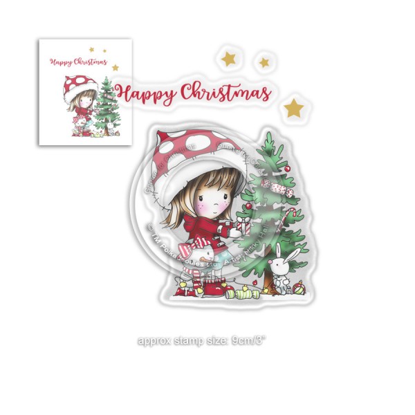 Tampon clear Polkadoodles - collection Winnie - Christmas Tree - 5 pcs - Photo n°1