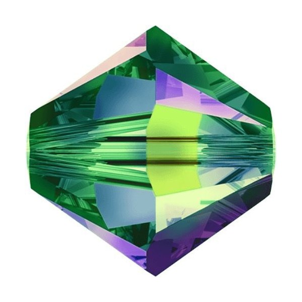 24pcs Crystal Vitrail Medium Vm 001vm Xilion Bicone Verre de Cristaux de SWAROVSKI 5328 de Perles à - Photo n°1