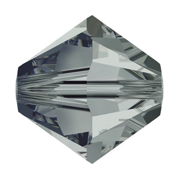 24pcs Diamant Noir 215 Xilion Bicone Verre de Cristaux de SWAROVSKI 5328 de Perles à Facettes Strass - Photo n°1